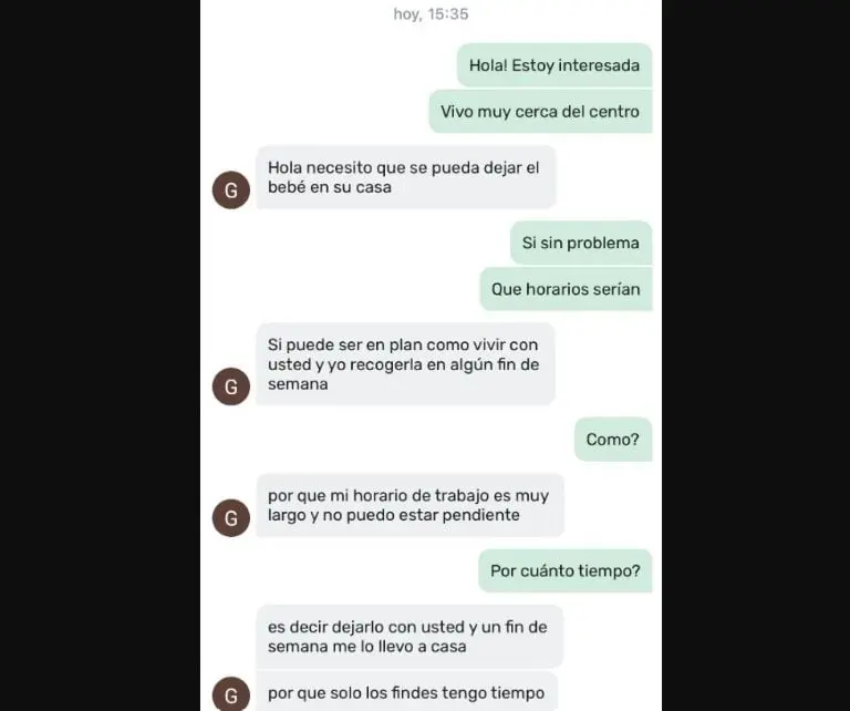Mamá busca a niñera que viva con su hijo (Twitter)