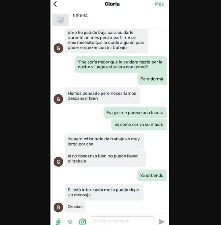 Mamá busca a niñera que viva con su hijo (Twitter)