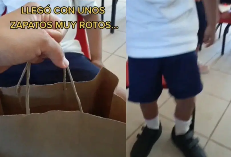 El ni&ntilde;o se sinti&oacute; muy agradecido el apoyo de la maestra y no dud&oacute; en darle un abrazo de agradecimiento