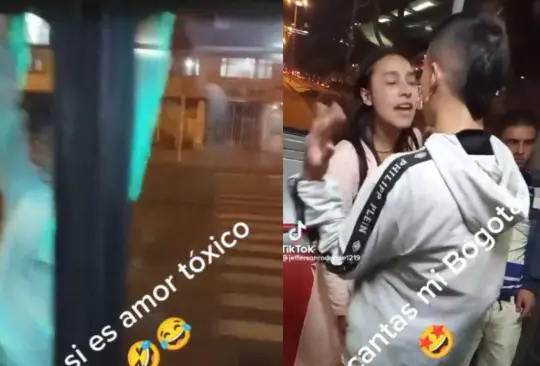 El joven reprochó que le encontró a su novia una conversación con otro individuo por lo que terminó persiguiéndola colgando del transporte público