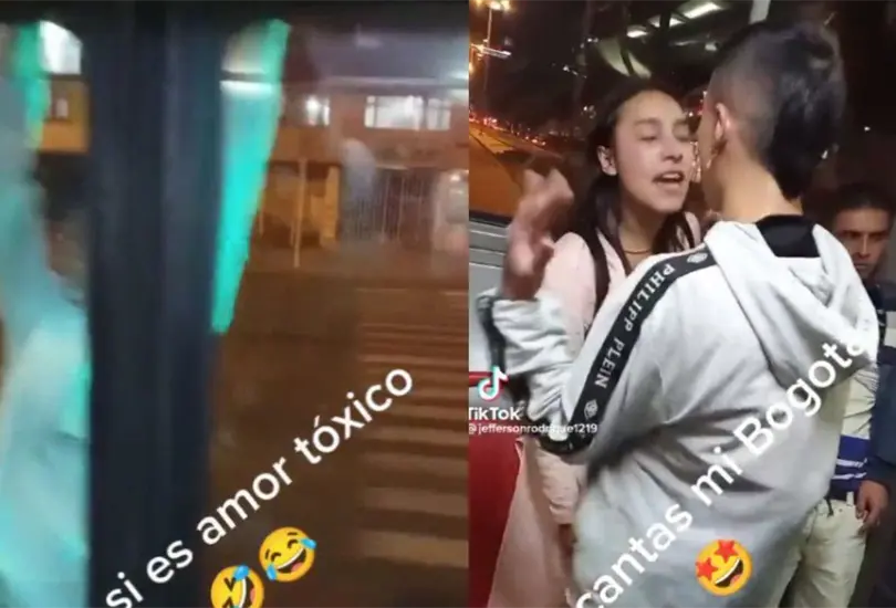 El joven reproch&oacute; que le encontr&oacute; a su novia una conversaci&oacute;n con otro individuo por lo que termin&oacute; persigui&eacute;ndola colgando del transporte p&uacute;blico