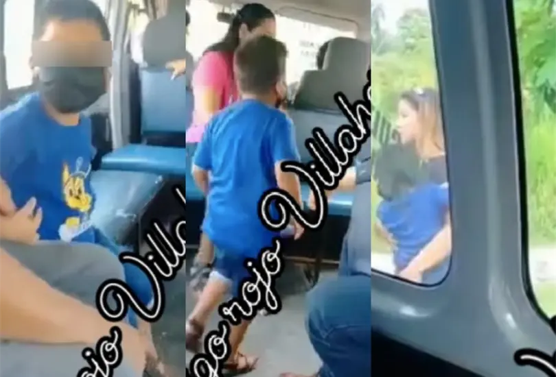 Al percatarse de lo sucedido, el ch&oacute;fer ayud&oacute; al ni&ntilde;o a regresar con su madre Cr&eacute;ditos: Captura de pantalla. 