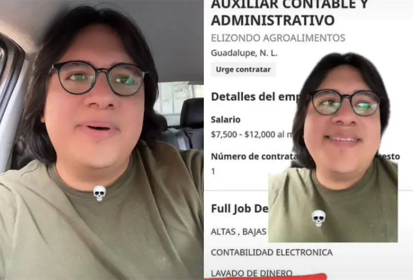 VIDEO | Joven encuentra vacante de contador que pide experiencia en "lavado de dinero"