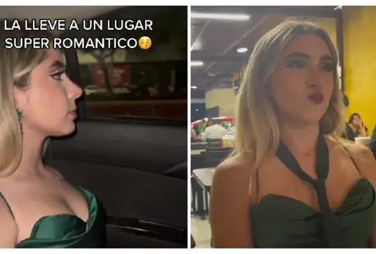 Novios celebran su aniversario en taquería