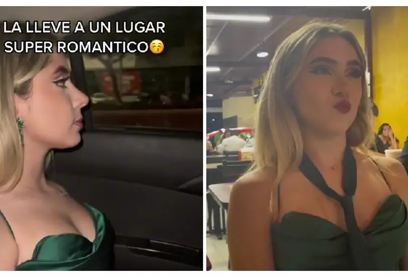 Novios celebran su aniversario en taquería Novios celebran su aniversario en taquería
