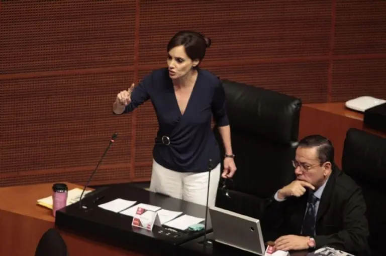 Lilly Téllez en el Senado de la República. Foto: Cuartoscuro.
