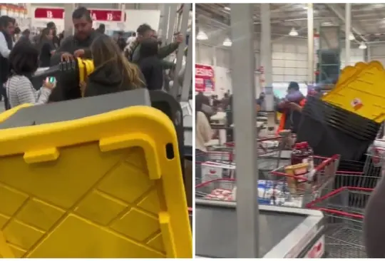 Clientes pelean por cajas de Costco Clientes pelean por cajas de Costco