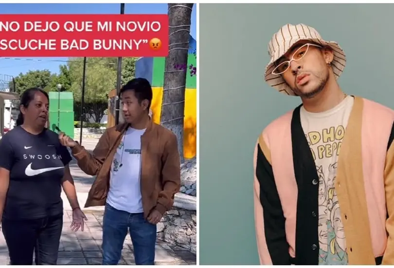 Mujer proh&iacute;be a su novio que escuche a Bad Bunny