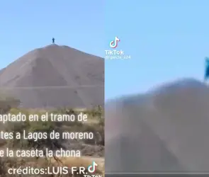 Captan en video a un gigante sobre una montaña de Aguascalientes