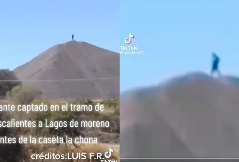 Usuarios de TikTok aseguraron que han visto en otros lugares fen&oacute;menos parecidos al de la figura gigante con forma humana parada en lo alto de una monta&ntilde;a en Aguascalientes.