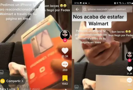 La joven compró una Iphone y se topó con una amarga sorpresa al recibir una caja de un teléfono Huawei con una barra de jabón en su interior