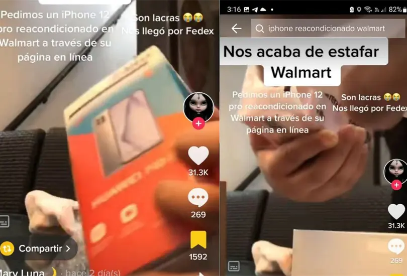 La joven compr&oacute; una Iphone y se top&oacute; con una amarga sorpresa al recibir una caja de un tel&eacute;fono Huawei con una barra de jab&oacute;n en su interior