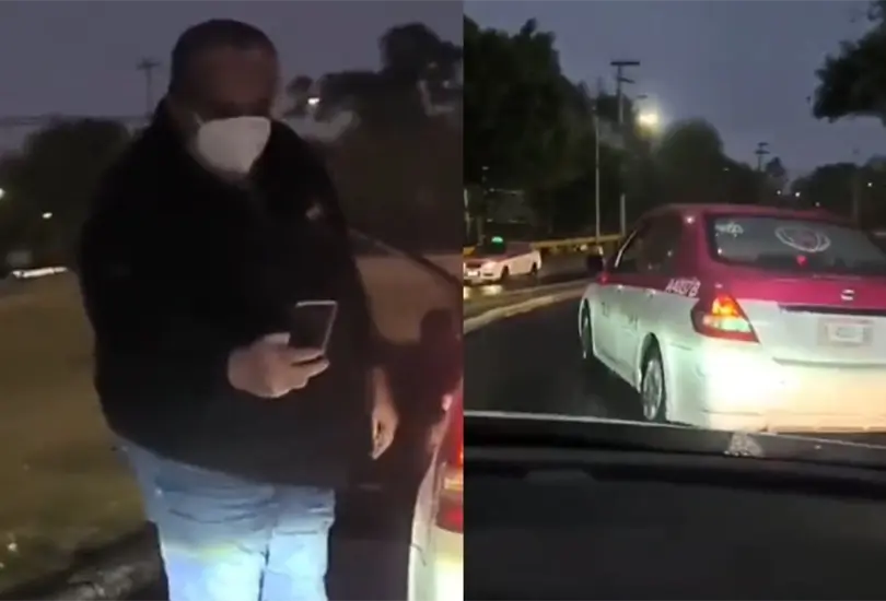 El conductor de un taxi amenaz&oacute; con secuestra al conductor de un auto, hecho que caus&oacute; indignaci&oacute;n en redes sociales.