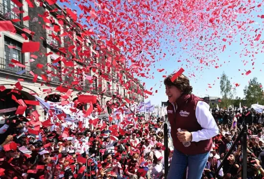 Delfina Gómez, precandidata de Morena, inició su precampaña ante ocho mil simpatizantes Créditos: Especial 