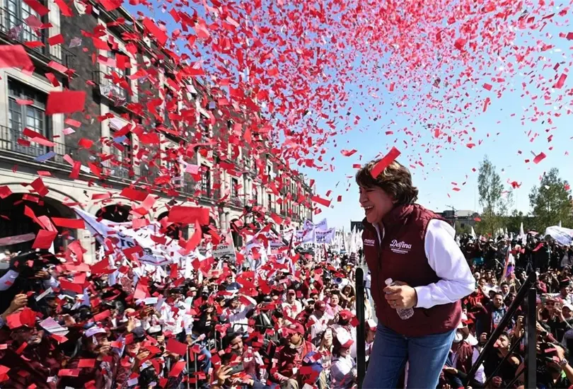 Delfina G&oacute;mez, precandidata de Morena, inici&oacute; su precampa&ntilde;a ante ocho mil simpatizantes Cr&eacute;ditos: Especial 