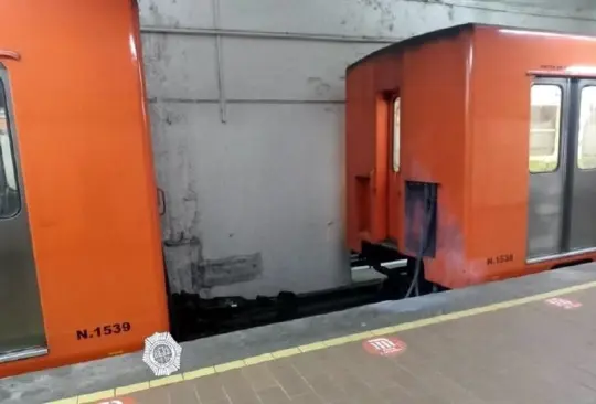 Metro: vagones se separan de tren en estación Polanco, Línea 7 Metro: vagones se separan de tren en estación Polanco, Línea 7