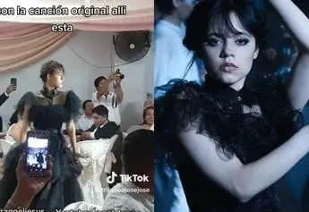 Quincea&ntilde;era recrea escena del baile de Merlina en su fiesta Cr&eacute;ditos: Captura de pantalla 