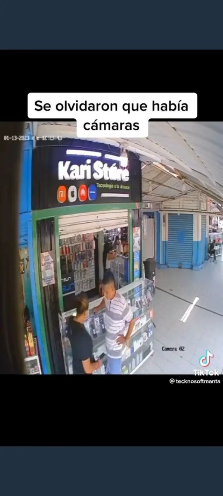 Ladrones roban celulares en local - Tomada de video