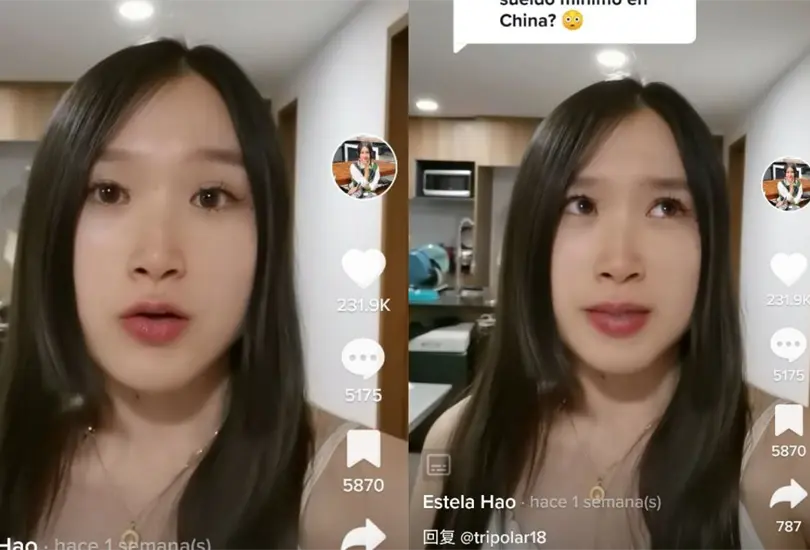Influencer china revela cuánto es el salario mínimo en su país Influencer china revela cuánto es el salario mínimo en su país