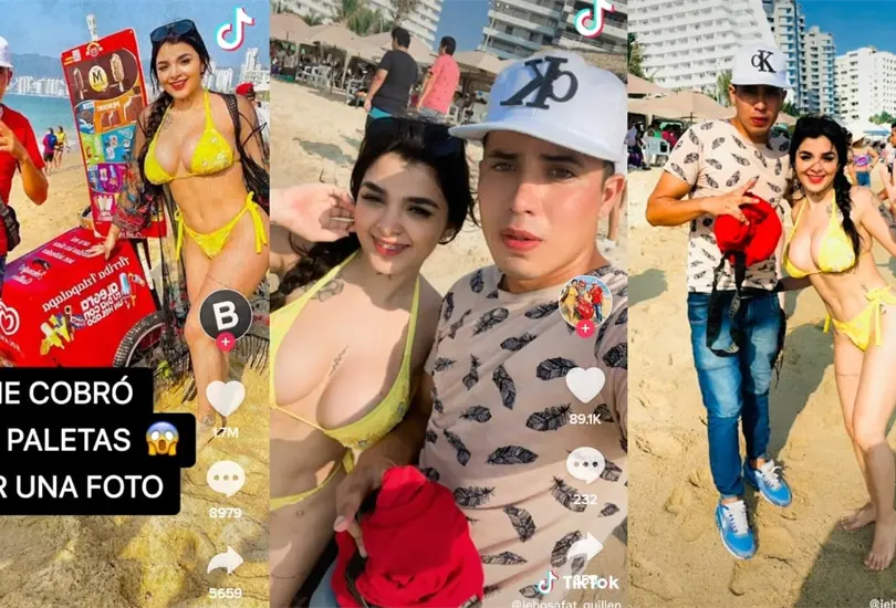 Karely Ruiz acept&oacute; colaborar en una foto con El chilango de las paletas cuando se la encontr&oacute; vacacionando en Acapulco.