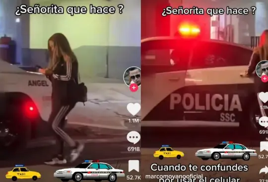 La mujer ingresó a una patrulla pensando que era su taxi de aplicación, hecho que quedó grabado en un video que pronto se hizo viral 