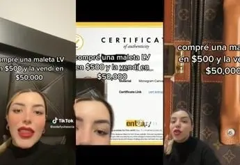 Mujer compra maleta en 500 pesos y la vende en 50 mil Mujer compra maleta en 500 pesos y la vende en 50 mil