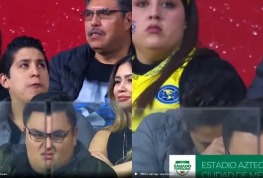 La reacción de un aficionado al salir en las pantallas del Estadio Azteca causó sospecha y risa entre los usuarios de las redes sociales.