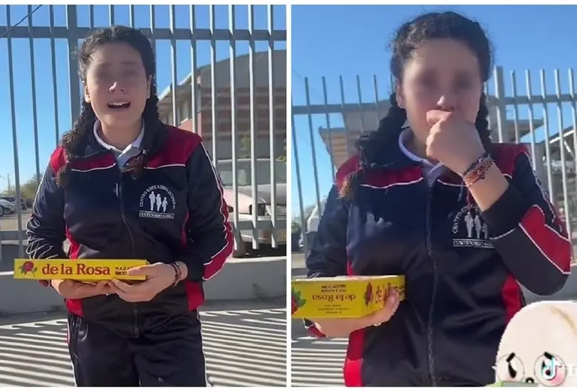Pap&aacute; pone a su hija a vender mazapanes