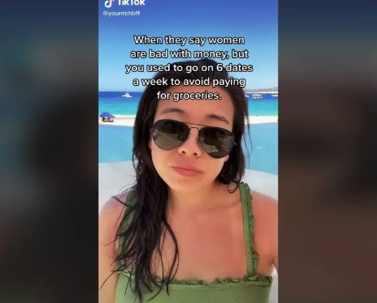 Mujer presume que comía gratis en sus citas (TikTok)