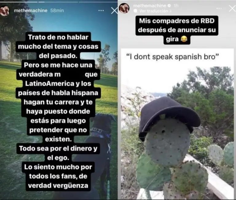 Ronald Duarte critica a los RBD (Instagram)