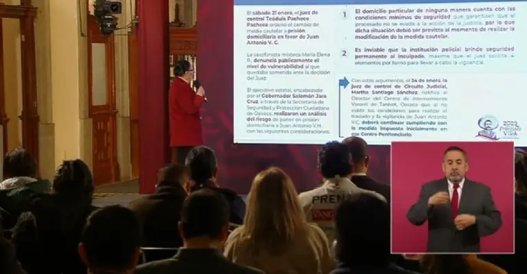 Rosa Icela Rodríguez confirmó que el agresor de la saxofonista permanece en prisión. Conferencia matutina.