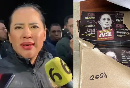 Sandra Cuevas, alcaldesa de Cuauhtémoc dijo que le sembraron los folletos contra Sheinbaum, más tarde admitió que los reparten todos los días.