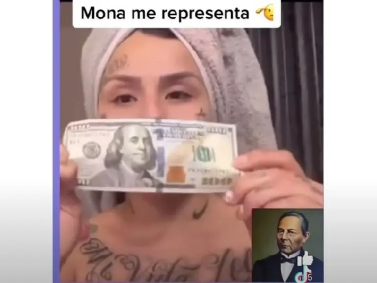 Mona confunde a Benjamin Franklin con Benito Juárez (Redes sociales)