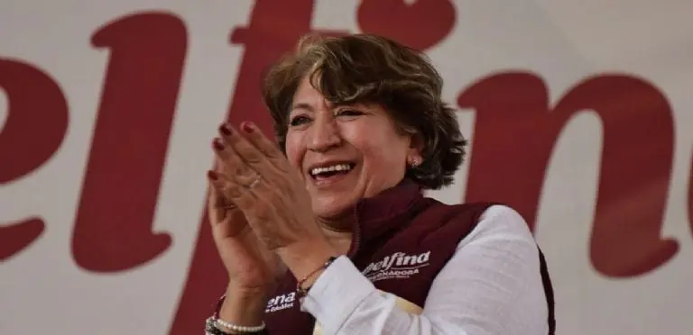 Delfina Gómez es la precandidata de Morena. Simpatizantes de Morena del Estado de México. Facebook (Delfina Gómez Álvarez).