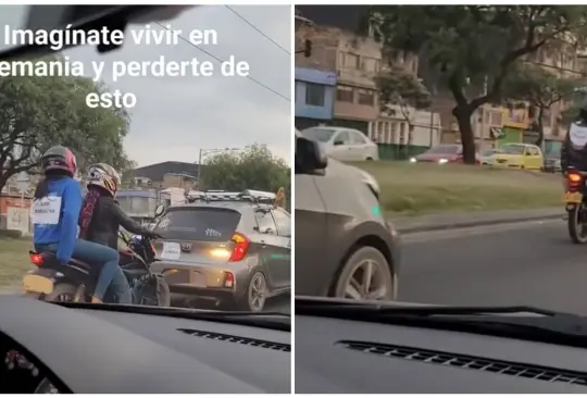 Aprendiz de manejo es escoltada por sus amigos