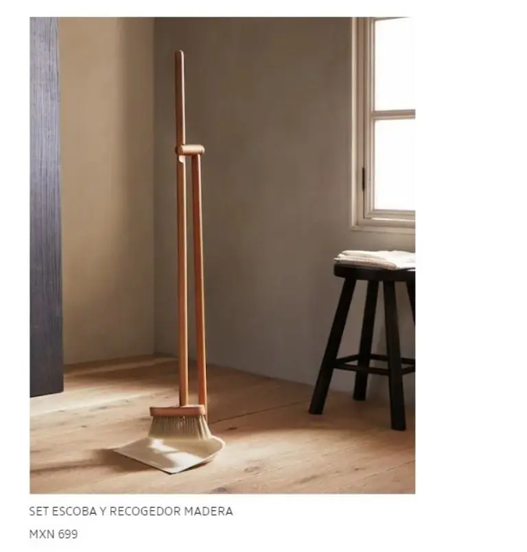 Zara Home vende escobas en 700 pesos (Captura de pantalla)