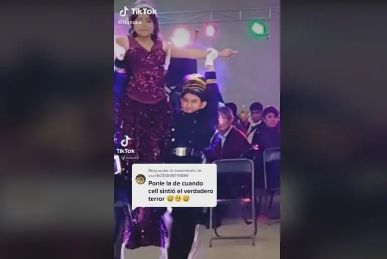 Chambelán sufre al cargar a quinceañera (TikTok)