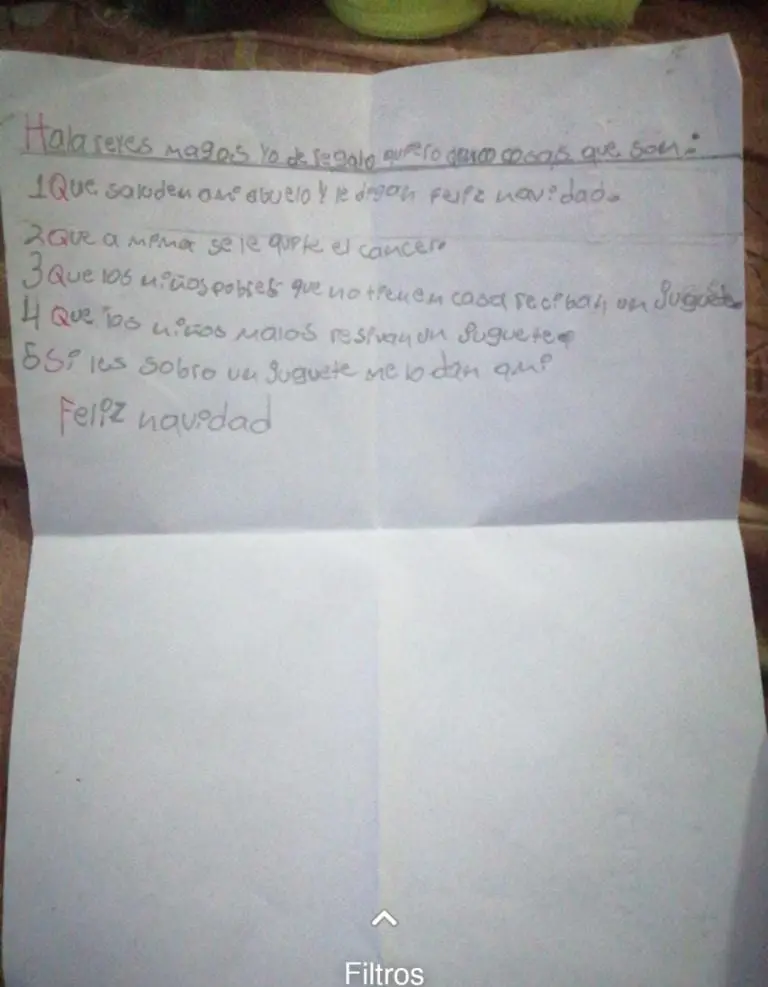 Carta de Alberto a los Reyes Magos - Xalapa unida por amor Facebook