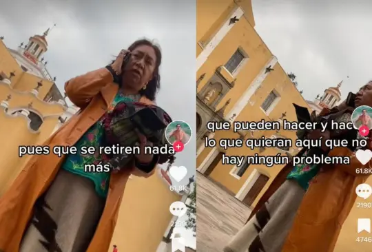 La mujer aseguró que la pareja no podía estar en la iglesia por estar haciendo actos inmorales pese a que sólo se encontraban sentados en una escalera