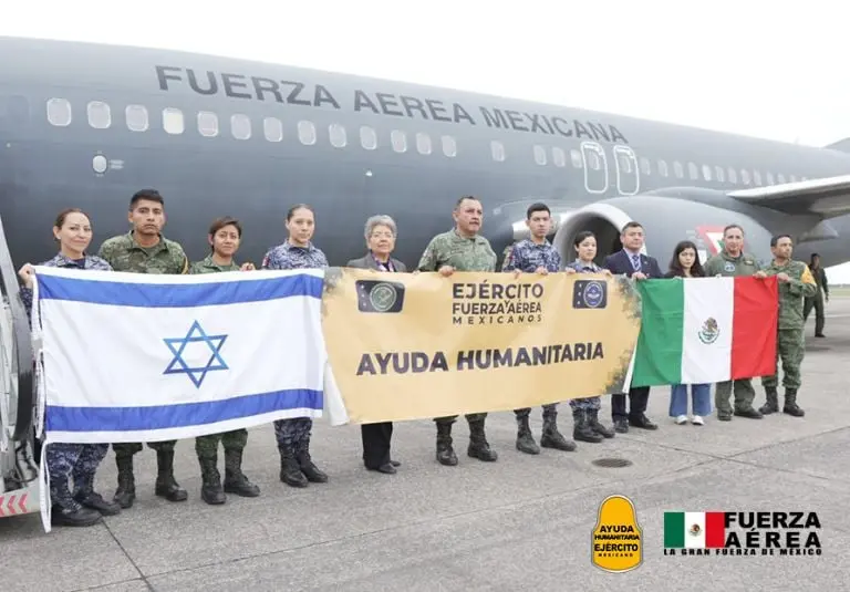 Mexicanos en Israel: Llega primer avión por 142 personas atrapadas en Israel, faltan más de 800. Foto: Sedena