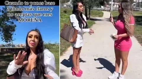 Joven rechaza ser morena y la tunden en redes. 