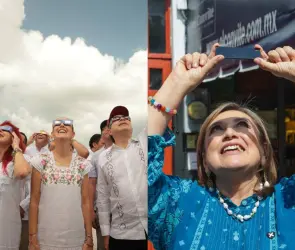 Eclipse Solar Anular 2023: así vivieron Sheinbaum, Gálvez y otros políticos el fenómeno astronómico