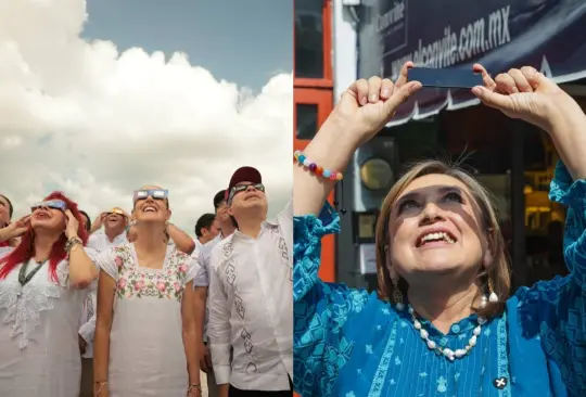 Eclipse solar anular atrae a políticos mexicanos. 