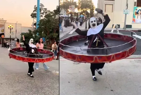 Mujer estadounidense se disfraza de la Monja de la feria y se vuelve viral. Mujer estadounidense se disfraza de la Monja de la feria y se vuelve viral.