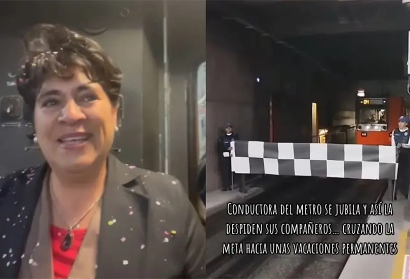 Una conductora del Sistema de Transporte Colectivo Metro rompió en llanto luego de que sus compañeros de trabajo le realizaran una emotiva despedida para celebrar su jubilación. Una conductora del Sistema de Transporte Colectivo Metro rompió en llanto luego de que sus compañeros de trabajo le realizaran una emotiva despedida para celebrar su jubilación.