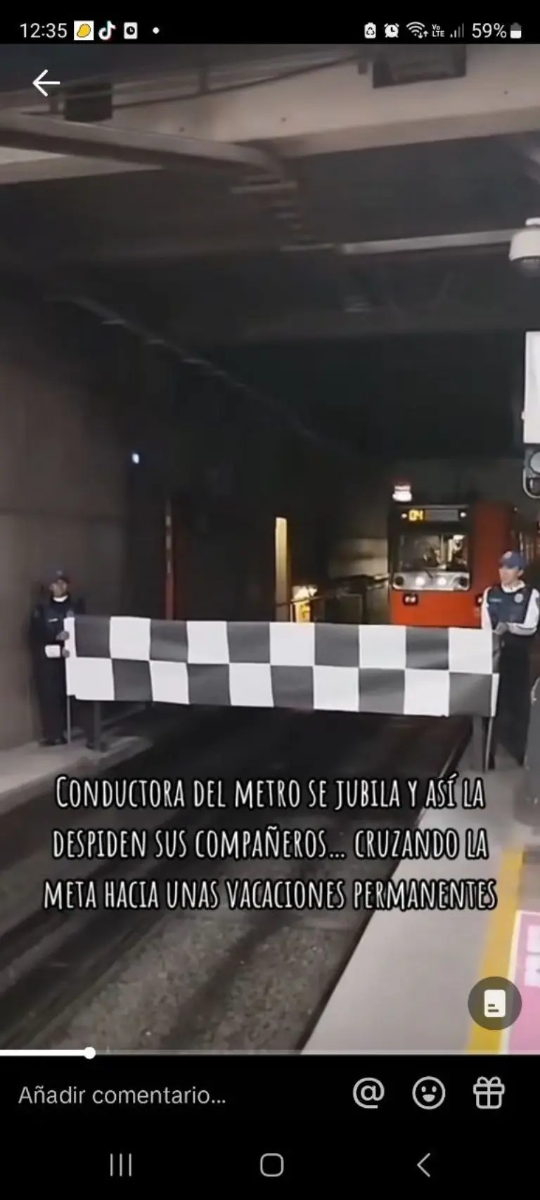 Conductora del Metro se jubila - Tomada de video