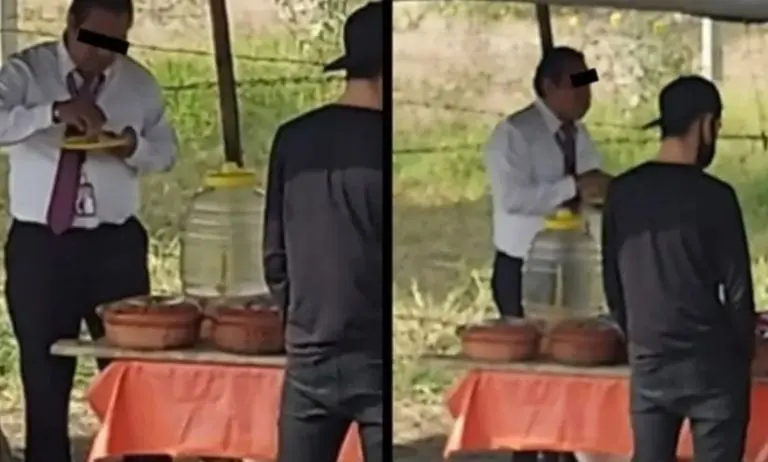 Chofer se baja a comer tacos (TikTok)