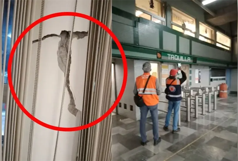 VIDEO: Usuarios de la L&iacute;nea B reportan grietas y hundimientos en el Metro CDMX 