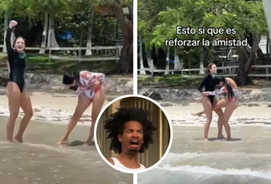Orinó a su amiga por una picadura en la playa. Orinó a su amiga por una picadura en la playa.