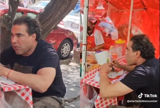 Captan a Eduardo Yáñez comiendo en puesto callejero. Captan a Eduardo Yáñez comiendo en puesto callejero.